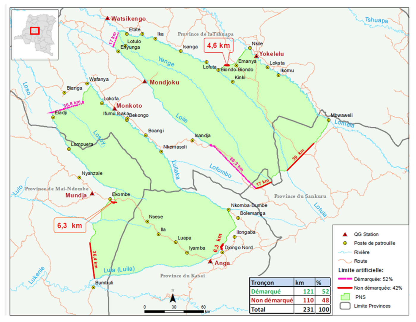 Lancement du programme de démarcation participative de 110 km des limites du Parc National de la Salonga